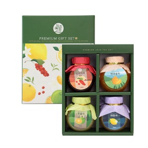 Jeju Natural Food Tea Set (Omija/Foot Tangerine/Hallabong/Lemon Tea)